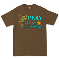 Cacao pray more worry less Premium Tee - HRA Design Shop