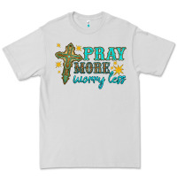 Dove Grey pray more worry less Premium Tee - HRA Design Shop