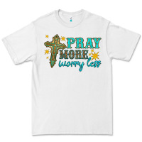 White pray more worry less Premium Tee - HRA Design Shop