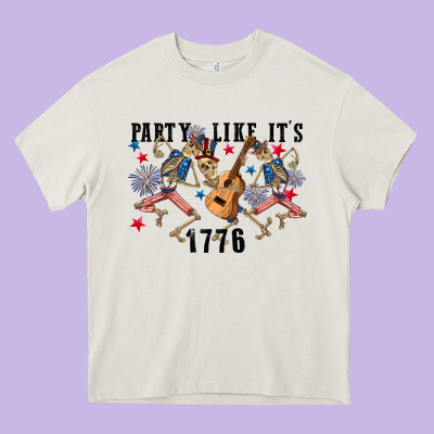 Party Like Its 1776 4th Of July Heavy Core Tee Designed By Cowgirlartshop