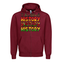 Burgundy i am black history Zipper Hoodie - LillyAllenDesigns