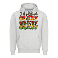 Dove Grey i am black history Zipper Hoodie - LillyAllenDesigns