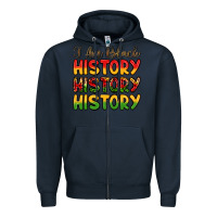 Navy i am black history Zipper Hoodie - LillyAllenDesigns