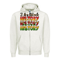 Oatmeal Heather i am black history Zipper Hoodie - LillyAllenDesigns