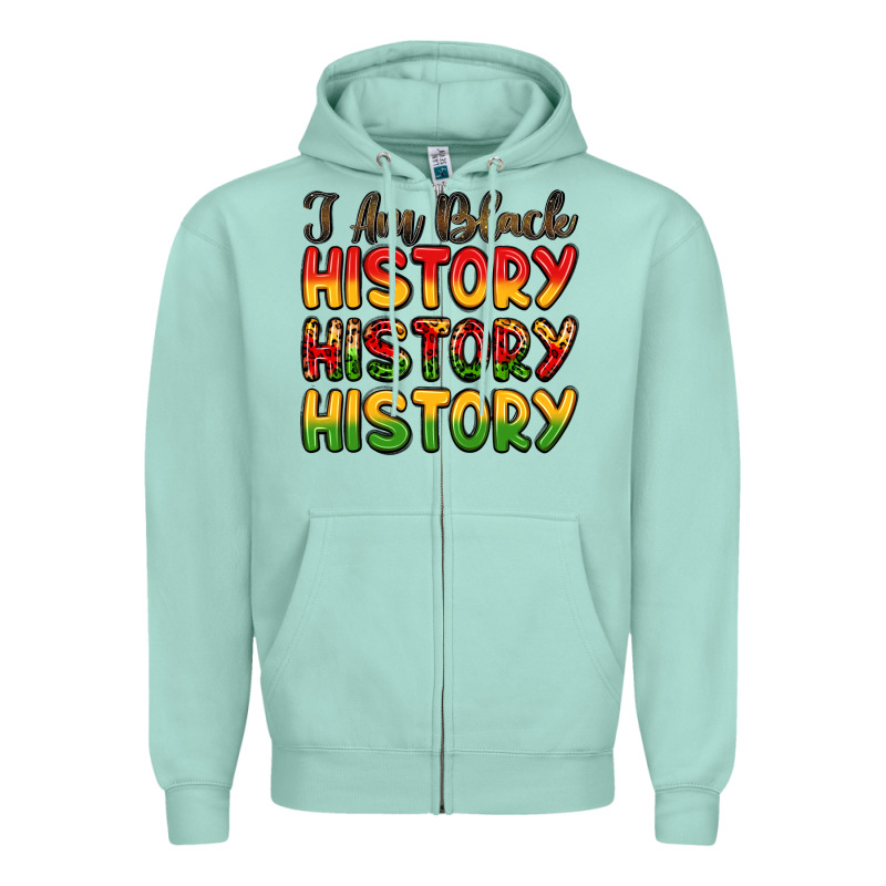 I Am Black History Zipper Hoodie by LillyAllenDesigns | Teevron