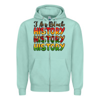Seafoam i am black history Zipper Hoodie - LillyAllenDesigns