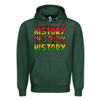 Sports Green i am black history Zipper Hoodie - LillyAllenDesigns