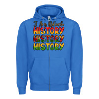 True Royal i am black history Zipper Hoodie - LillyAllenDesigns