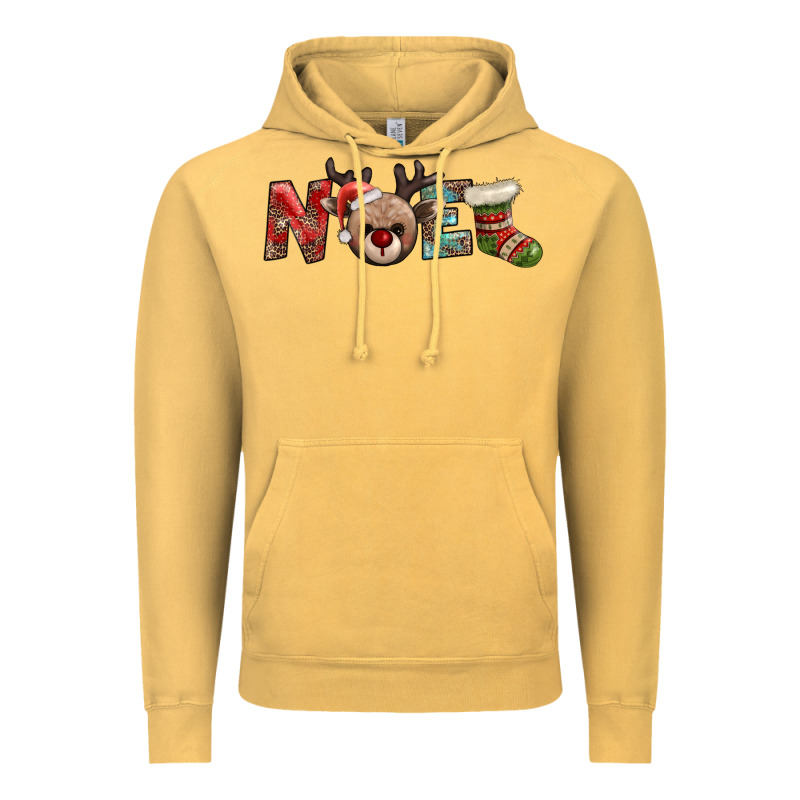 Noel With Sock And Reindeer Vintage Hoodie by AdoDesignShop | Teevron