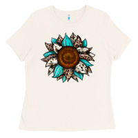 Bone sunflower cowhide Ladies Tee - JahusDesignShop