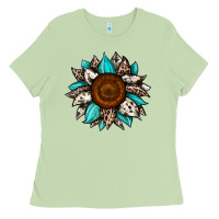 Matcha sunflower cowhide Ladies Tee - JahusDesignShop