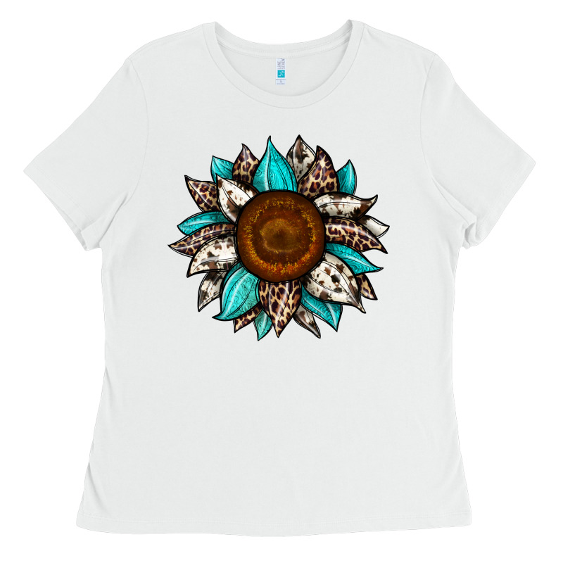 Sunflower Cowhide Ladies Tee by JahusDesignShop | Teevron