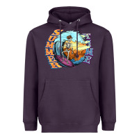 Plum summer time skeleton surfing Heavyweight Hoodie - NancyCooperArtShop