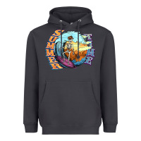 Smoke summer time skeleton surfing Heavyweight Hoodie - NancyCooperArtShop