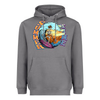 Storm summer time skeleton surfing Heavyweight Hoodie - NancyCooperArtShop