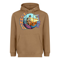 Toasted Coconut summer time skeleton surfing Heavyweight Hoodie - NancyCooperArtShop