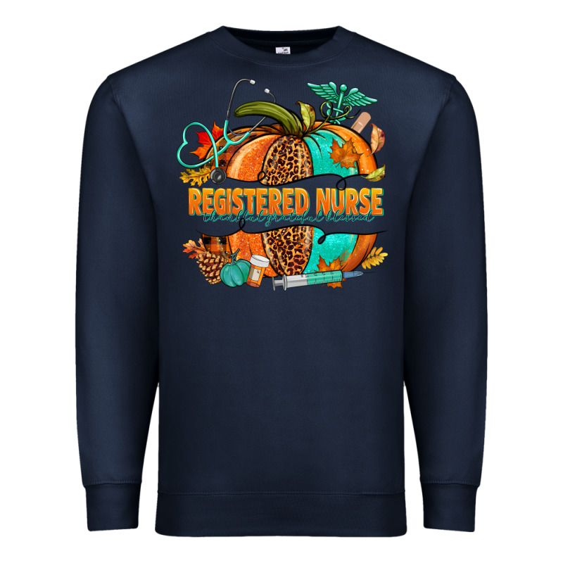 Registered Nurse Pumpkin Premium Sweatshirt by NancyCooperArtShop | Teevron