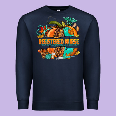 Registered Nurse Pumpkin Premium Sweatshirt Designed By Nancycooperartshop