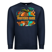 Navy registered nurse pumpkin Premium Sweatshirt - NancyCooperArtShop