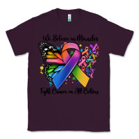 Plum we believe in miracles fight cancer in all colors Classic Tee - MaliasSmallBusiness