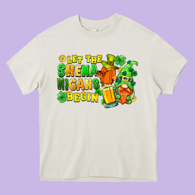 Let The Shenanigans Begin Heavy Core Tee Designed By Fadigitalartstudio