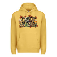 Antique Gold Cozy season Fall Premium Hoodie - NancyCooperArtShop