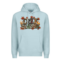 Blue Mist Cozy season Fall Premium Hoodie - NancyCooperArtShop