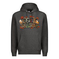 Charcoal Heather Cozy season Fall Premium Hoodie - NancyCooperArtShop