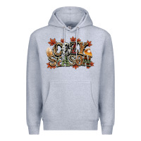 Heather Grey Cozy season Fall Premium Hoodie - NancyCooperArtShop