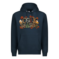 Navy Cozy season Fall Premium Hoodie - NancyCooperArtShop