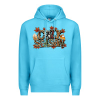 Ocean Blue Cozy season Fall Premium Hoodie - NancyCooperArtShop