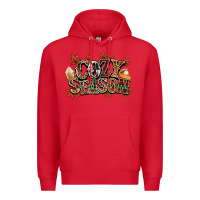 Red Cozy season Fall Premium Hoodie - NancyCooperArtShop