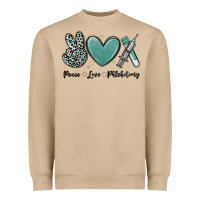 Mushroom peace love phlebotomy Heavyweight Sweatshirt - MaliasSmallBusiness
