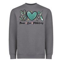 Storm peace love phlebotomy Heavyweight Sweatshirt - MaliasSmallBusiness