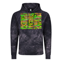 Cloud Black horseshoe shamrock leopard wood glitter background Vintage Hoodie - Artiststas
