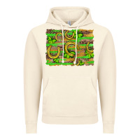Vintage Artic horseshoe shamrock leopard wood glitter background Vintage Hoodie - Artiststas