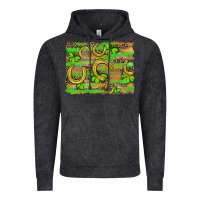 Vintage Black horseshoe shamrock leopard wood glitter background Vintage Hoodie - Artiststas