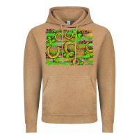 Vintage Camel horseshoe shamrock leopard wood glitter background Vintage Hoodie - Artiststas