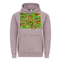 Vintage Zinc horseshoe shamrock leopard wood glitter background Vintage Hoodie - Artiststas