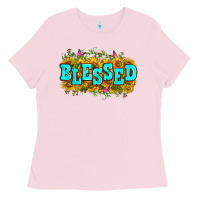 Bubblegum Pink western blessed Ladies Tee - Zillion Design Studio