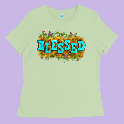 Western Blessed Ladies Tee Designed By Zillion Design Studio