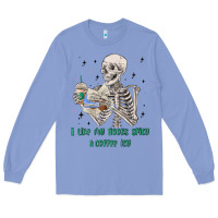 Colony Blue i like my books spicy and coffee icy Long Sleeve Tee - MaliasSmallBusiness