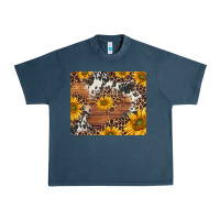 Midnight Navy sunflowers cowhide leopard mousepad Urban Heavy Tee - Jasminsmagicworld