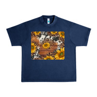 Navy sunflowers cowhide leopard mousepad Urban Heavy Tee - Jasminsmagicworld