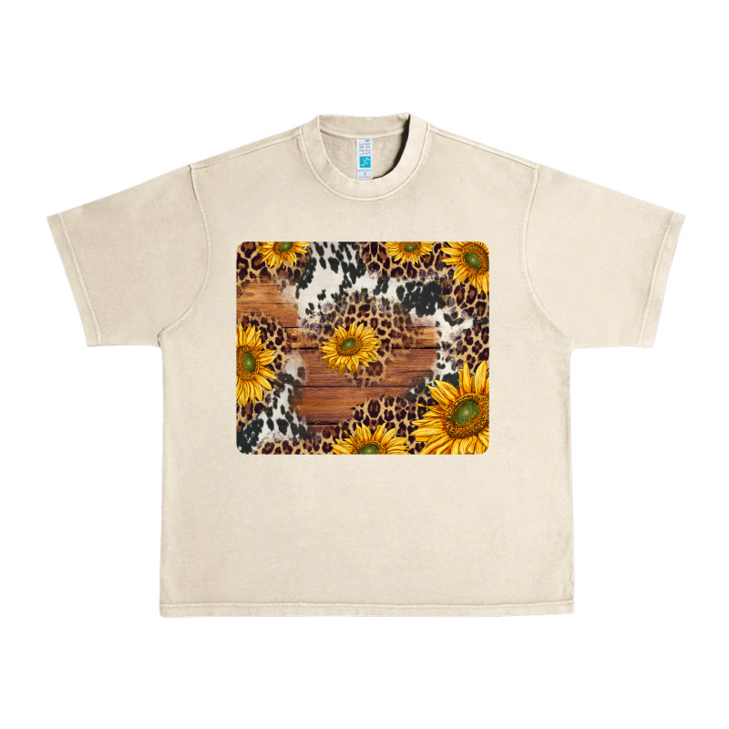 Sunflowers Cowhide Leopard Mousepad Urban Heavy Tee by Jasminsmagicworld | Teevron