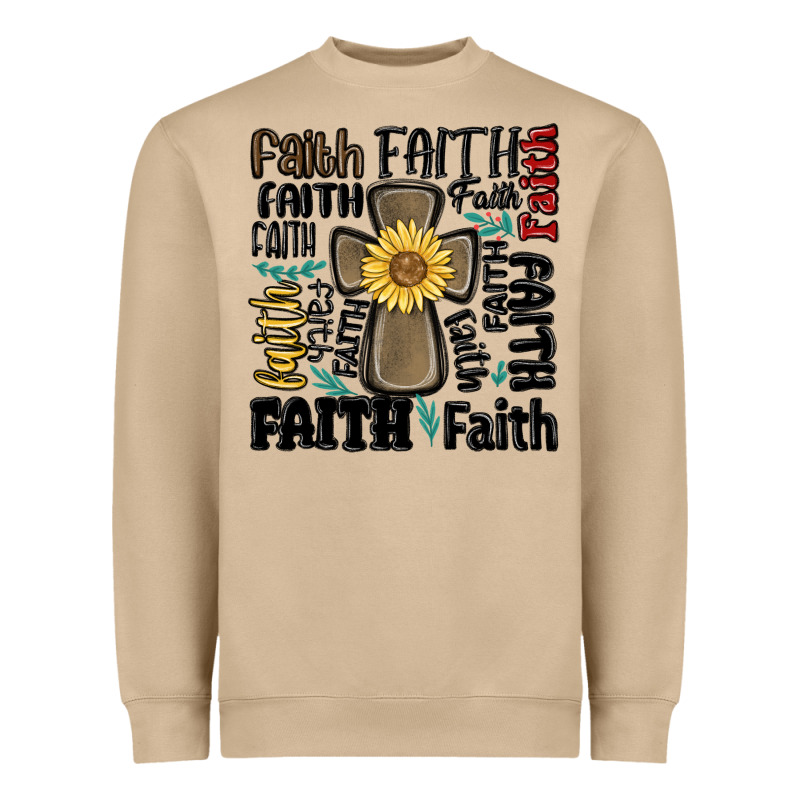 Faith Cross Heavyweight Sweatshirt by MaliasSmallBusiness | Teevron
