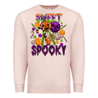 Pale Pink Sweet and Spooky Premium Sweatshirt - texasbilliewilder