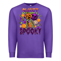 Purple Sweet and Spooky Premium Sweatshirt - texasbilliewilder