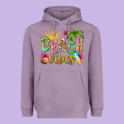 Beach Vibes Heavyweight Hoodie Designed By Nancycooperartshop