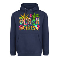 Navy Beach vibes Heavyweight Hoodie - NancyCooperArtShop